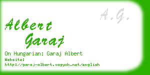 albert garaj business card